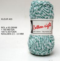 Cotton Eight 403 wit/groen